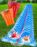 JAMBO 30FT x 8FT XXL MEGA Water Slide and 2 Bodyboard Updated Model– Extra Long Extra Wide Slip Splash and Slide for Kids, Heavy Duty Backyard Lawn Waterslide, Outdoor Water Toy