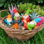 Mood Lab Miniature Garden Gnomes - Camping Gnome Kit of 5 pcs - Figurines & Accessories Set - Outdoor or House Decor