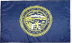 FlagSource Nebraska Nylon State Flag, Made in the USA, 3x5'