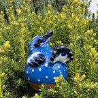 Ceramic Garden Decor - Bird Lawn stake - Outdoor statue - Perfect, unique gifts for gardeners woman, men, yard gifts - Handmade, Frostproof