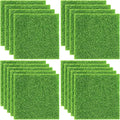 Elcoho 18 Pieces Fake Grass for Crafts Fairy Garden 6 x 6 Inches Artificial Garden Grass for Miniature Ornament Dollhouse DIY Decoration