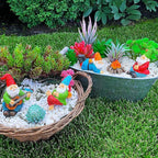 Mood Lab Miniature Garden Gnomes - Camping Gnome Kit of 5 pcs - Figurines & Accessories Set - Outdoor or House Decor