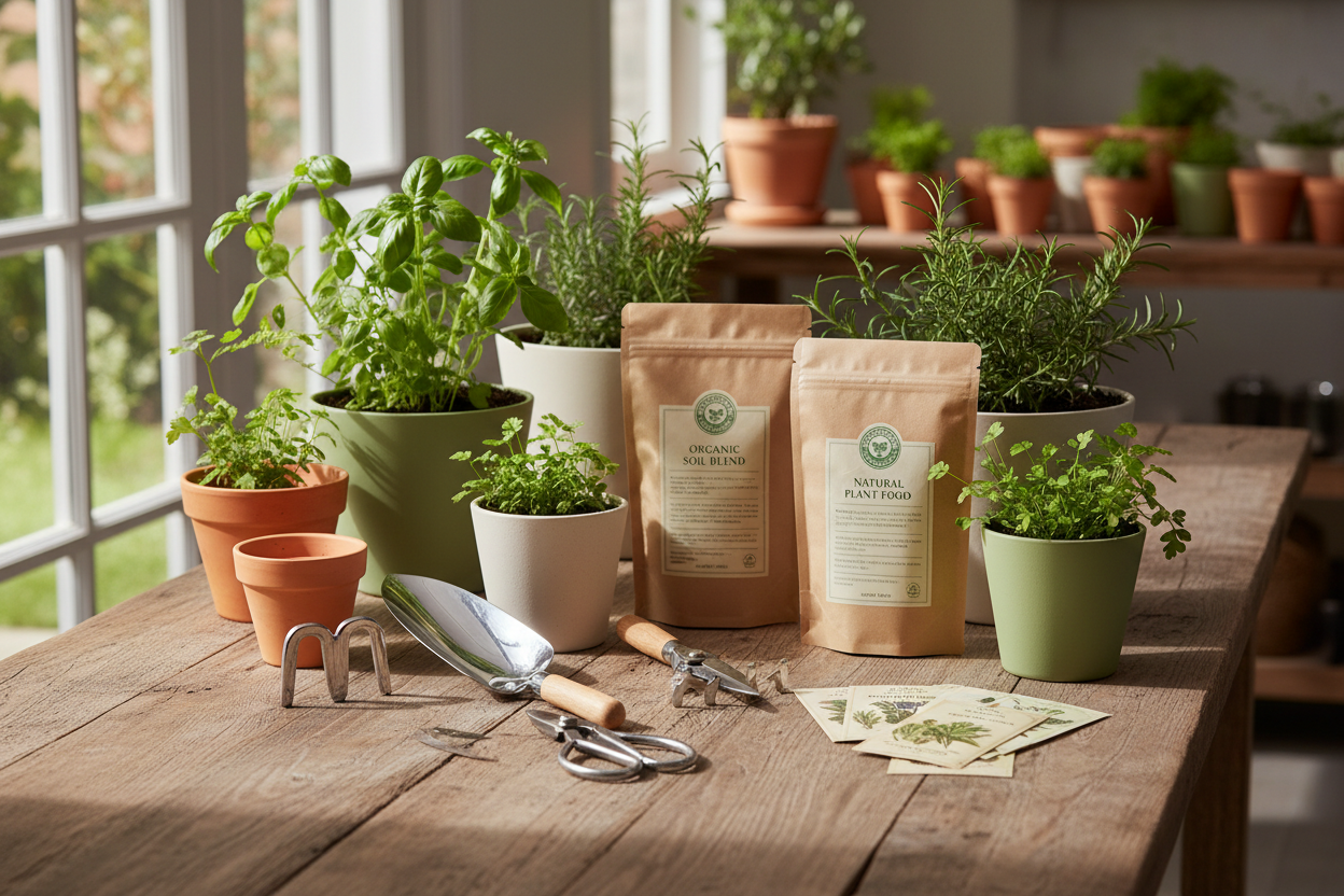 From high-quality gardening tools and eco-friendly planters to organic soils, fertilizers, and curated seed collections, every product is carefully selected for durability, sustainability, and ease of use. We want your gardening experience to be enjoyable, rewarding, and full of growth—both for your plants and for you. (make it real photo)