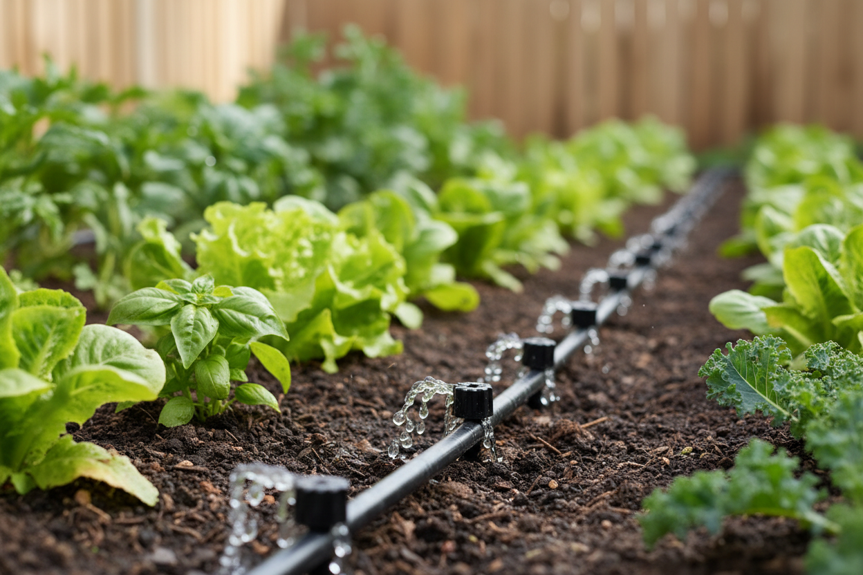RainWhisper Drip Irrigation System
An easy-to-install, water-efficient irrigation solution that ensures your plants receive the perfect amount of water every day. Save time and conserve water while keeping your garden healthy and hydrated. (make it real photo)